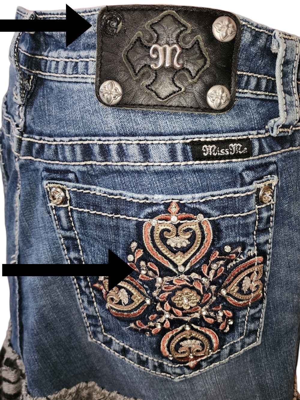 OOAK Upcycle Denim With Paisley Merino/Cotton Blend Scarf Maxi Skirt - Picture 7 of 10